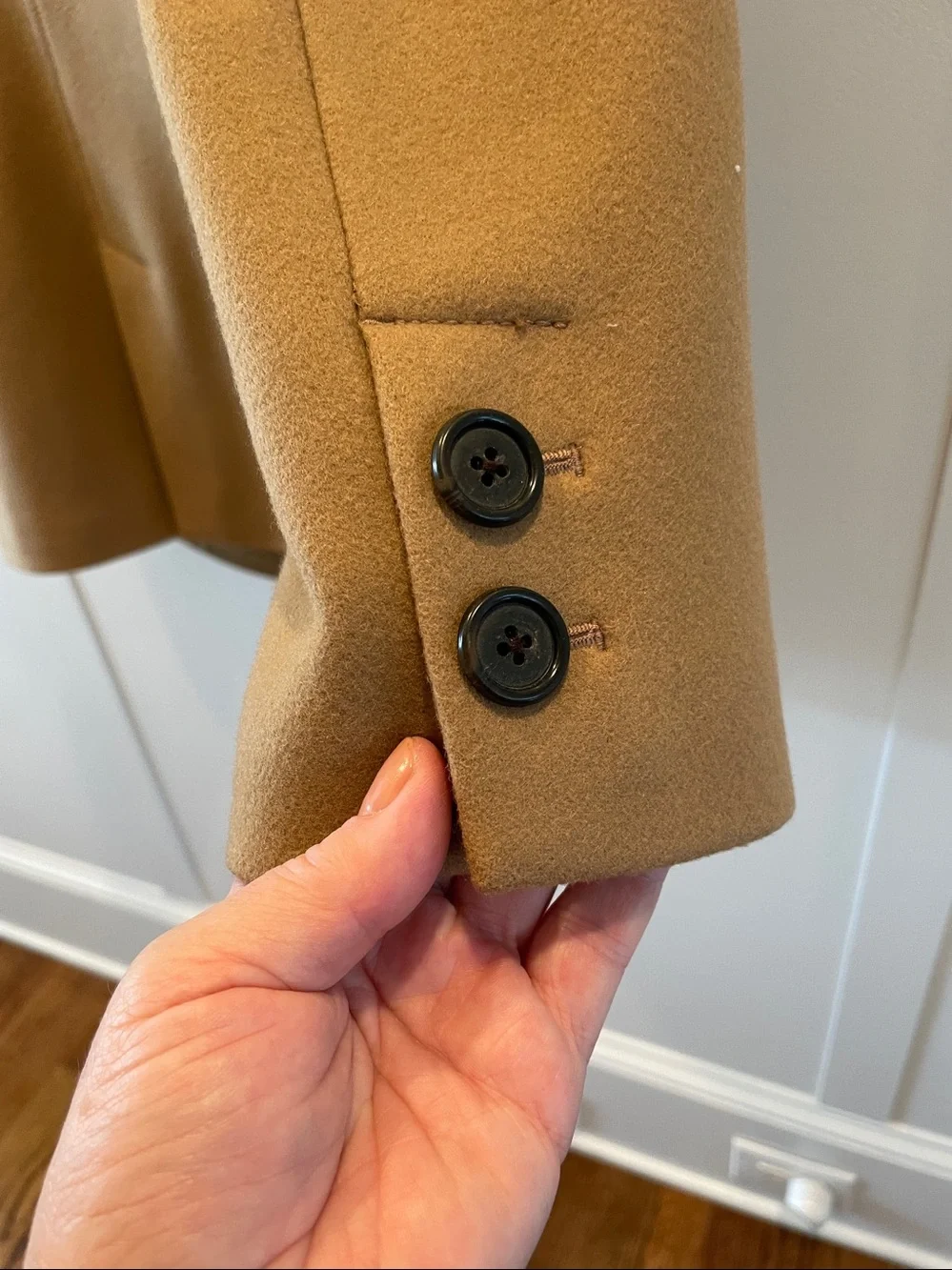 J. Crew womens Double-Breasted Camel Peacoat thinsulate